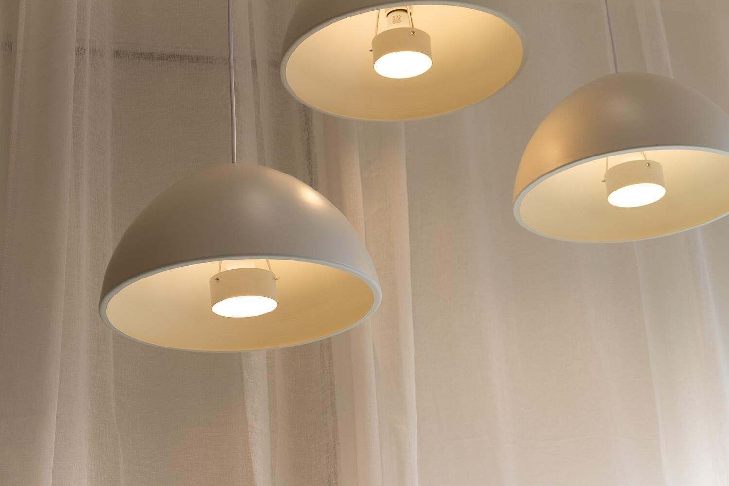 637.0 Vintage Danish "Dyssen" Pendant Lights By Asger Bc  Lys, 1980s. Set Of 3. photo