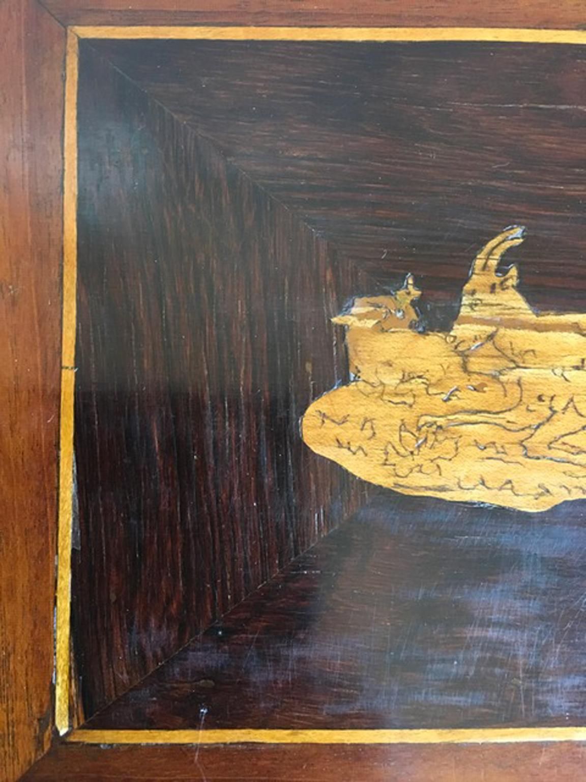 photo for sale Italy Early 19th Century Regency Walnut Inlaid Side Table