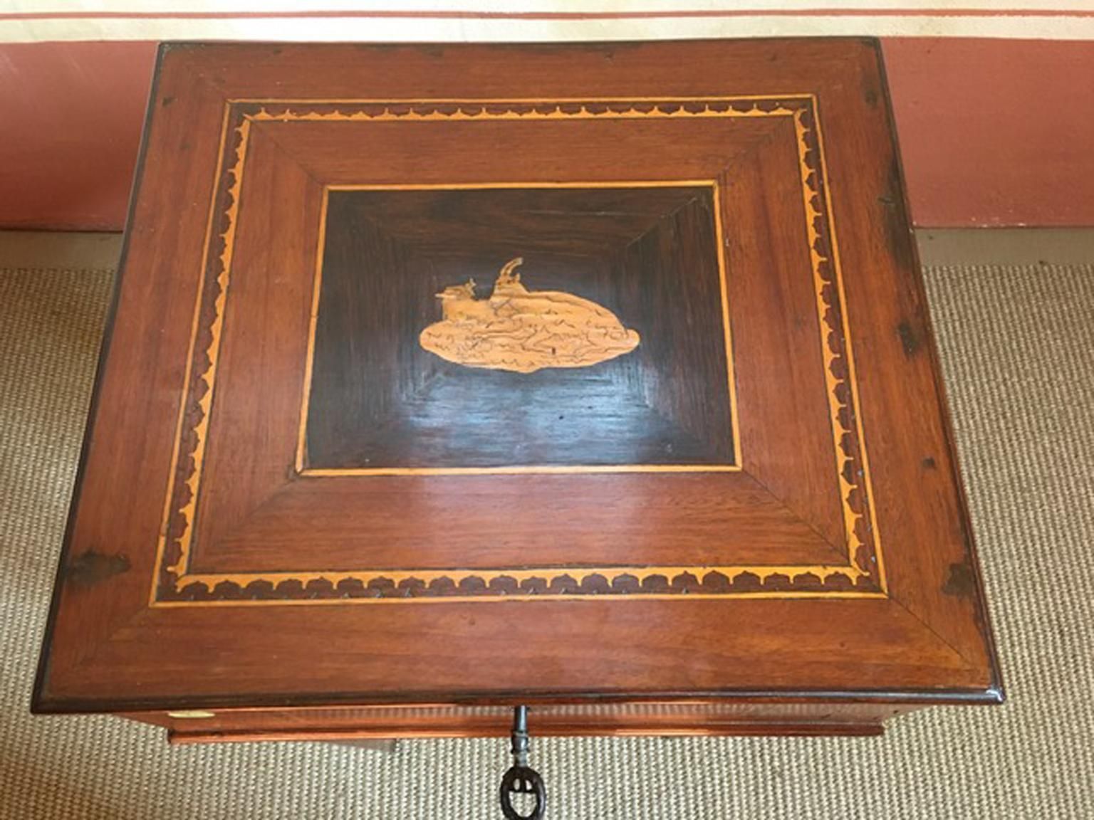 photo buy Italy Early 19th Century Regency Walnut Inlaid Side Table