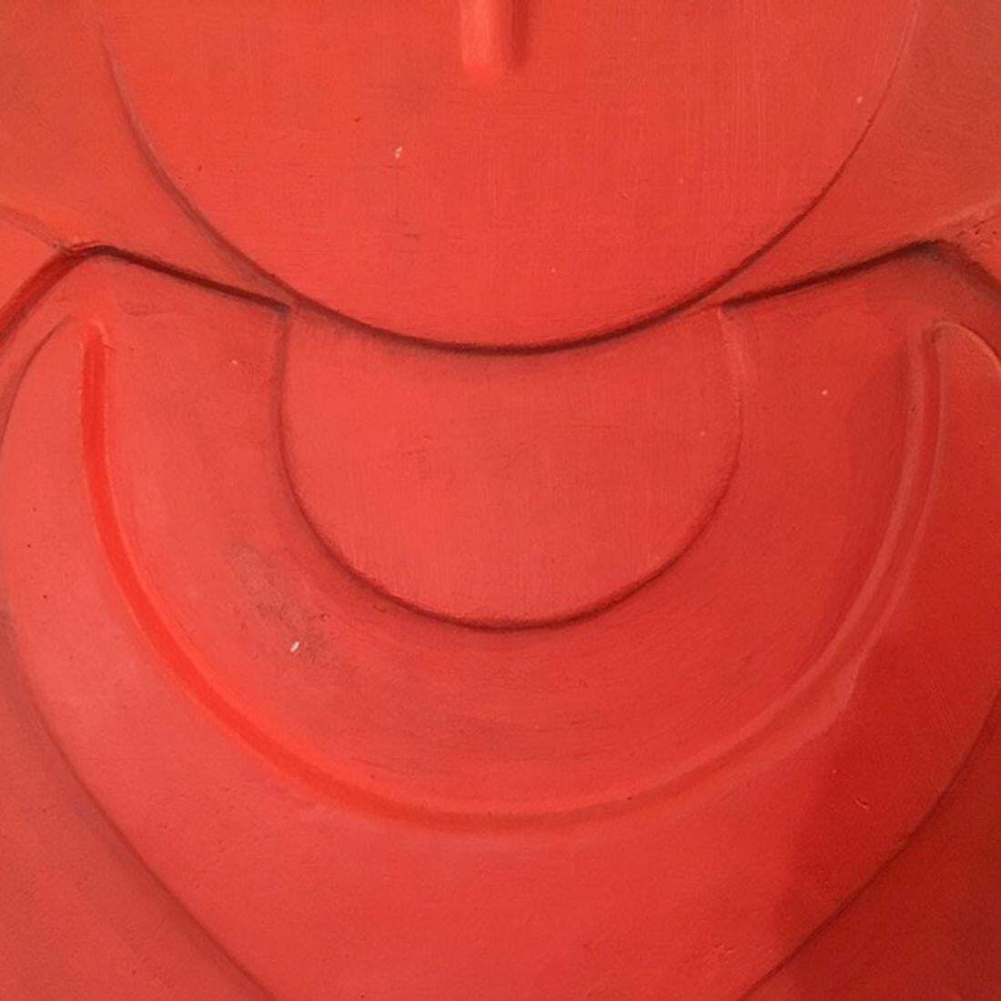 Italy Mid Century Modern Orange Terracotta Abstract Sculpture F Sartori Bowl photo for sale