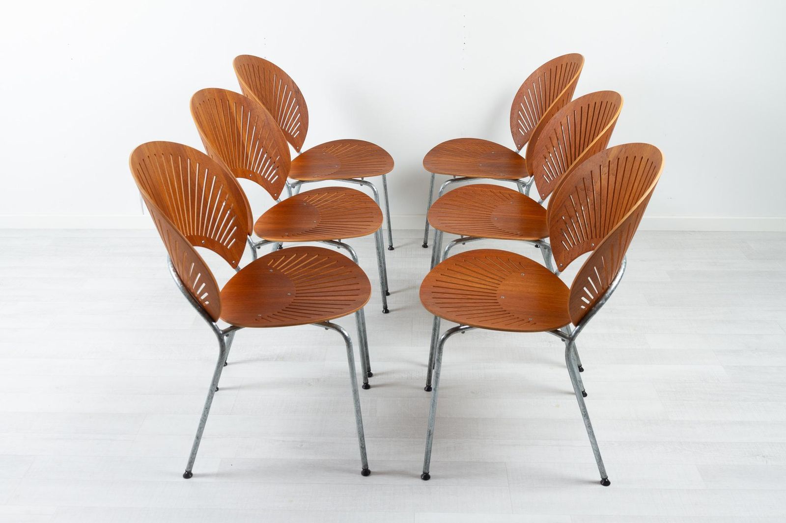 Trinidad Teak Dining Chairs By Nanna Ditzel 1990s Set Of 6 photo vintage