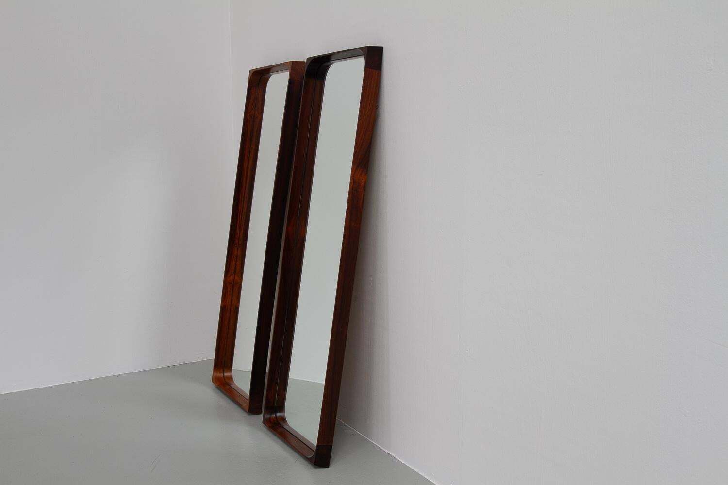 Danish Modern Rosewood Mirrors By Niels Clausen For Nc Møbler, 1960s. Set Of 2. photo for sale