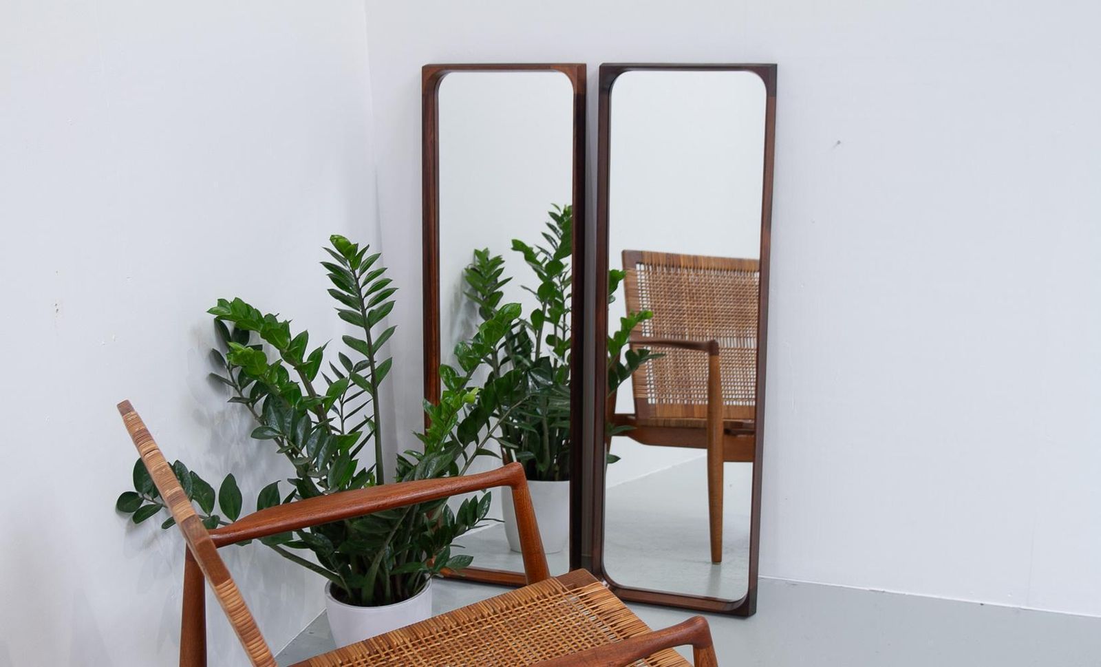 photo buy Danish Modern Rosewood Mirrors By Niels Clausen For Nc Møbler, 1960s. Set Of 2.
