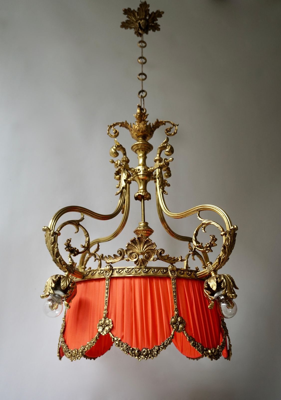 Beautiful Palatial Bronze Chandelier In The Shape Of A Crown photo furniture