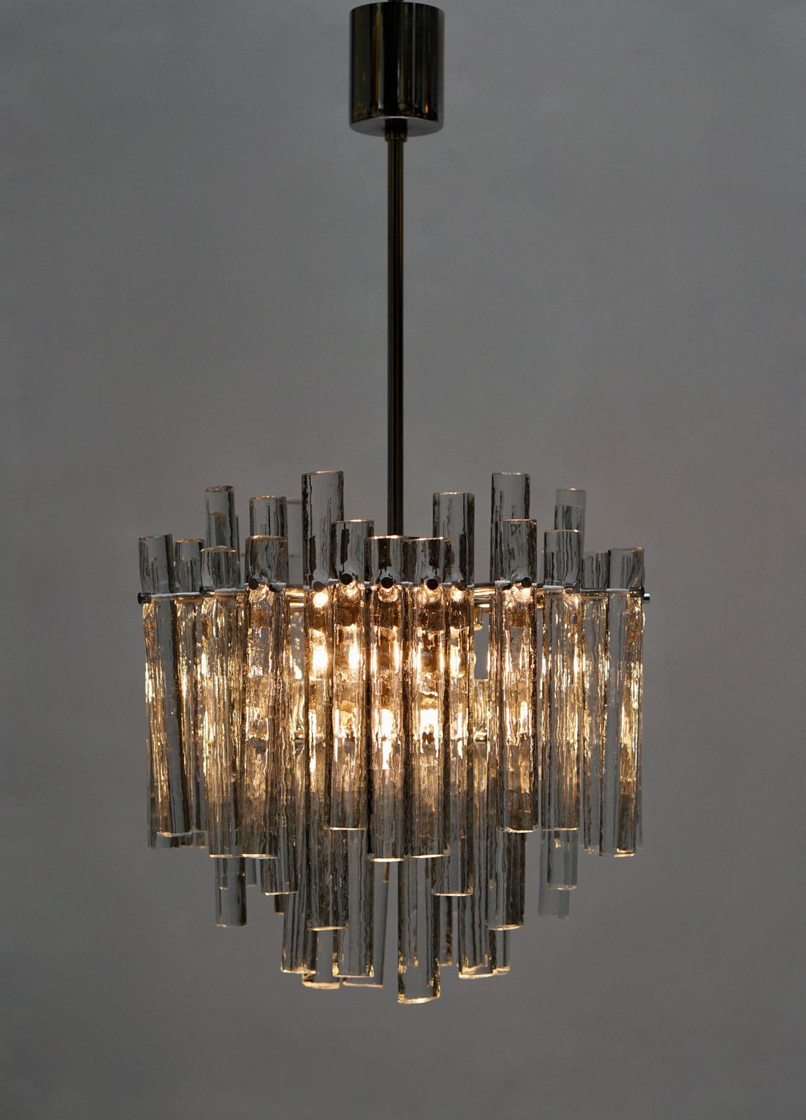 Gilt Metal Crystal Glass Chandelier By Kinkeldey photo 3569.0