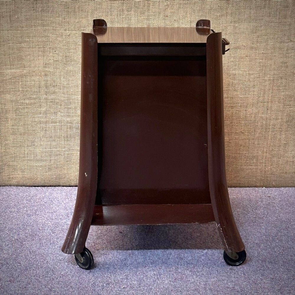Vintage Metal Utility Telephone Table On Original Castors photo vinterior