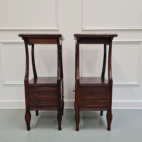 Art Nouveau Coromandel Bedside Tables Free Delivery England/Wales photo buy