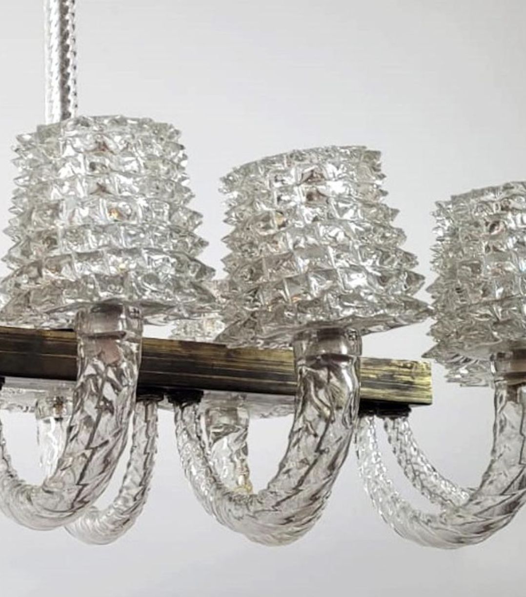 Rostrato Glass Chandelier By Ercole Barovier, Italy, 1940s photo buy