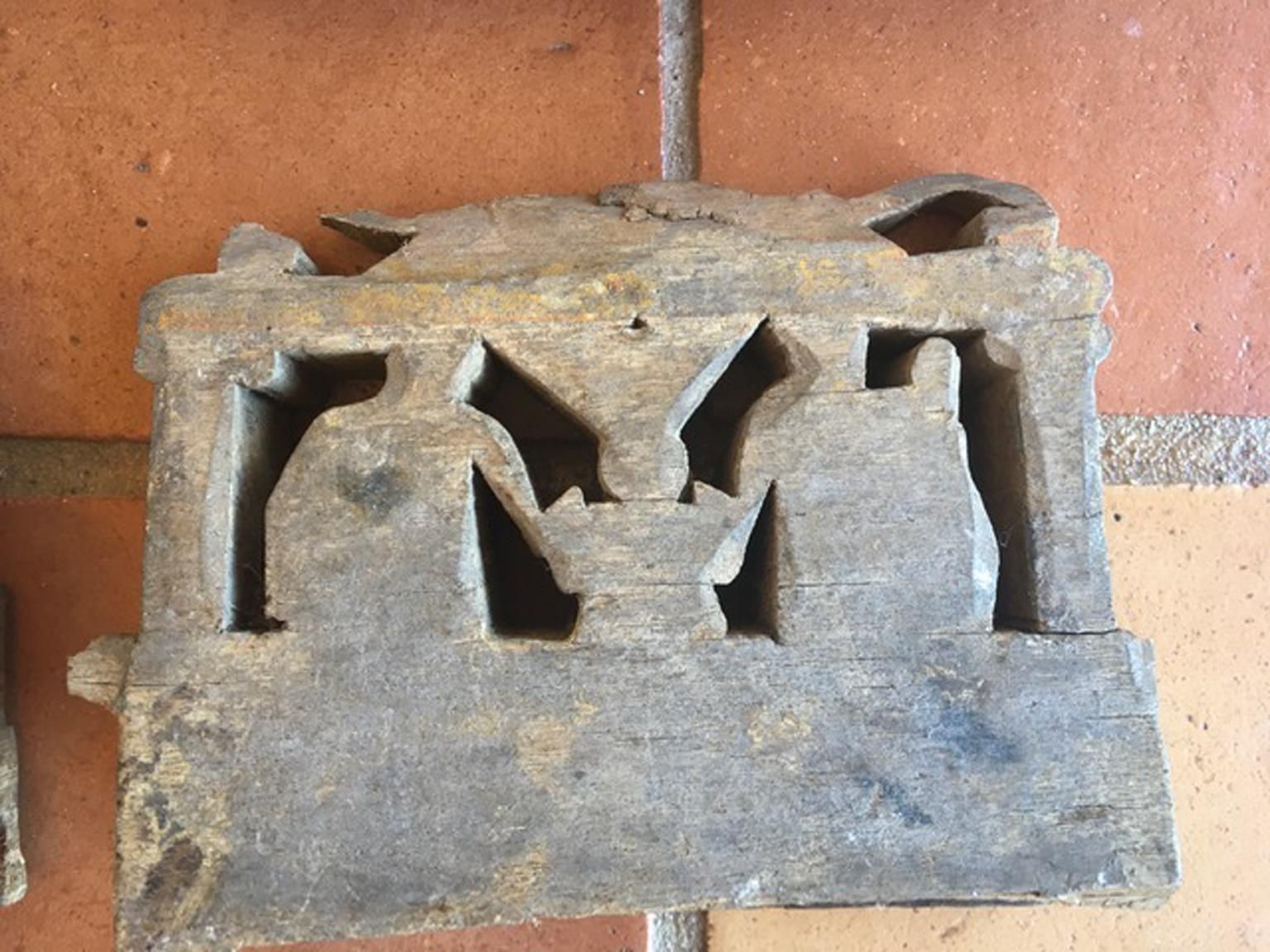 Home Fixtures Italy Sicily Late 19th Century Set Of 4 Kitchen Wooden Tiles With Rural Scenes photo