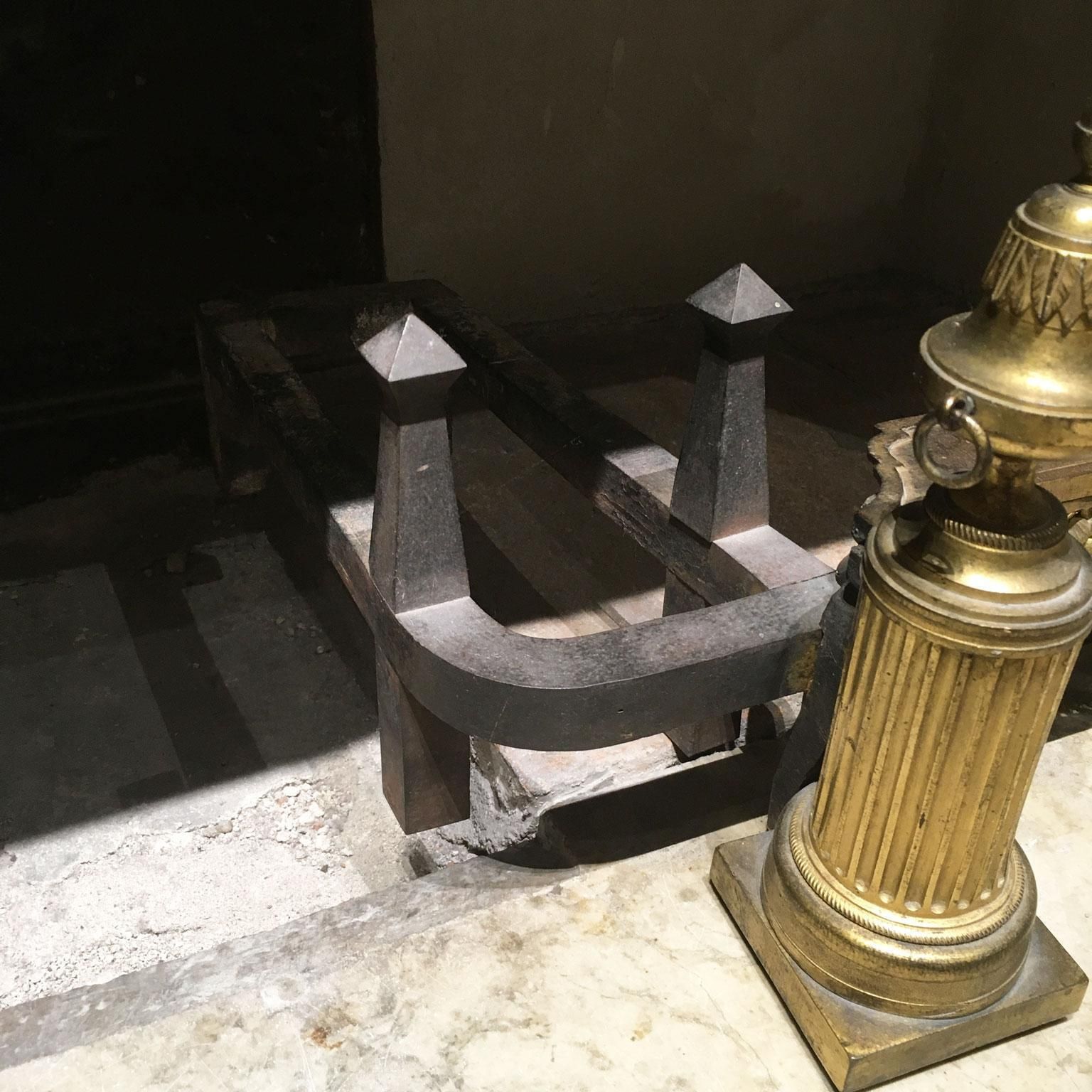 Home Decor France Mid 18th Century Pair Bronze And Iron Neoclassical Andirons photo