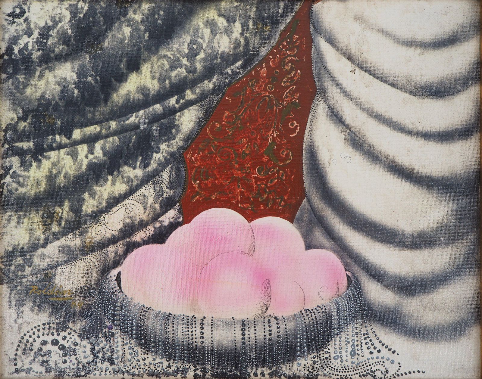 Modesto Roldan The Precious Pearls   Original Oil On Canvas, Handsigned 1984 photo for sale