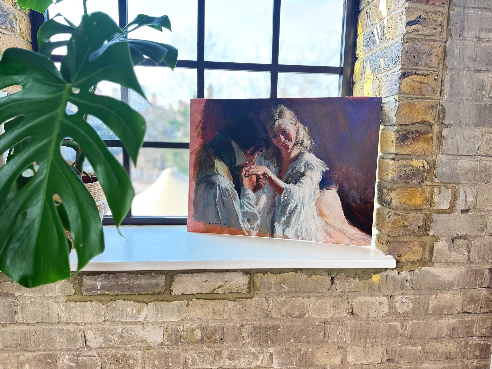 Fred Laurent Original 1970's Painting Signed   'Ghost Who Fell In Love' Part 7