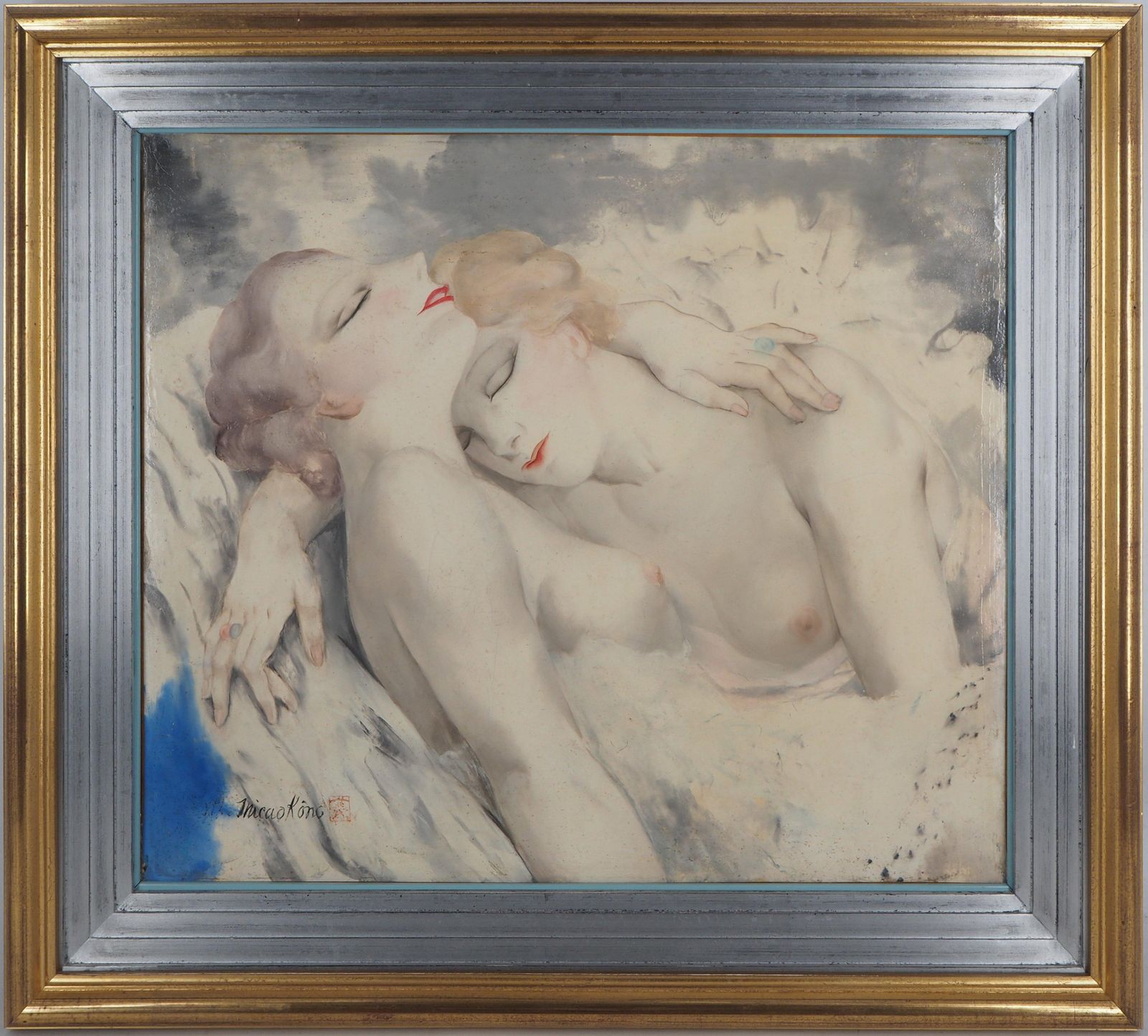 Asleep Ballerinas   Original Oil On Canvas   Signed