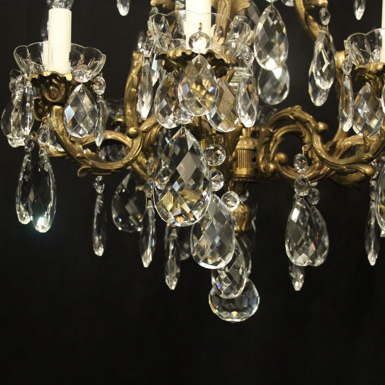 photo furniture French Bronze 8 Light Antique Chandelier