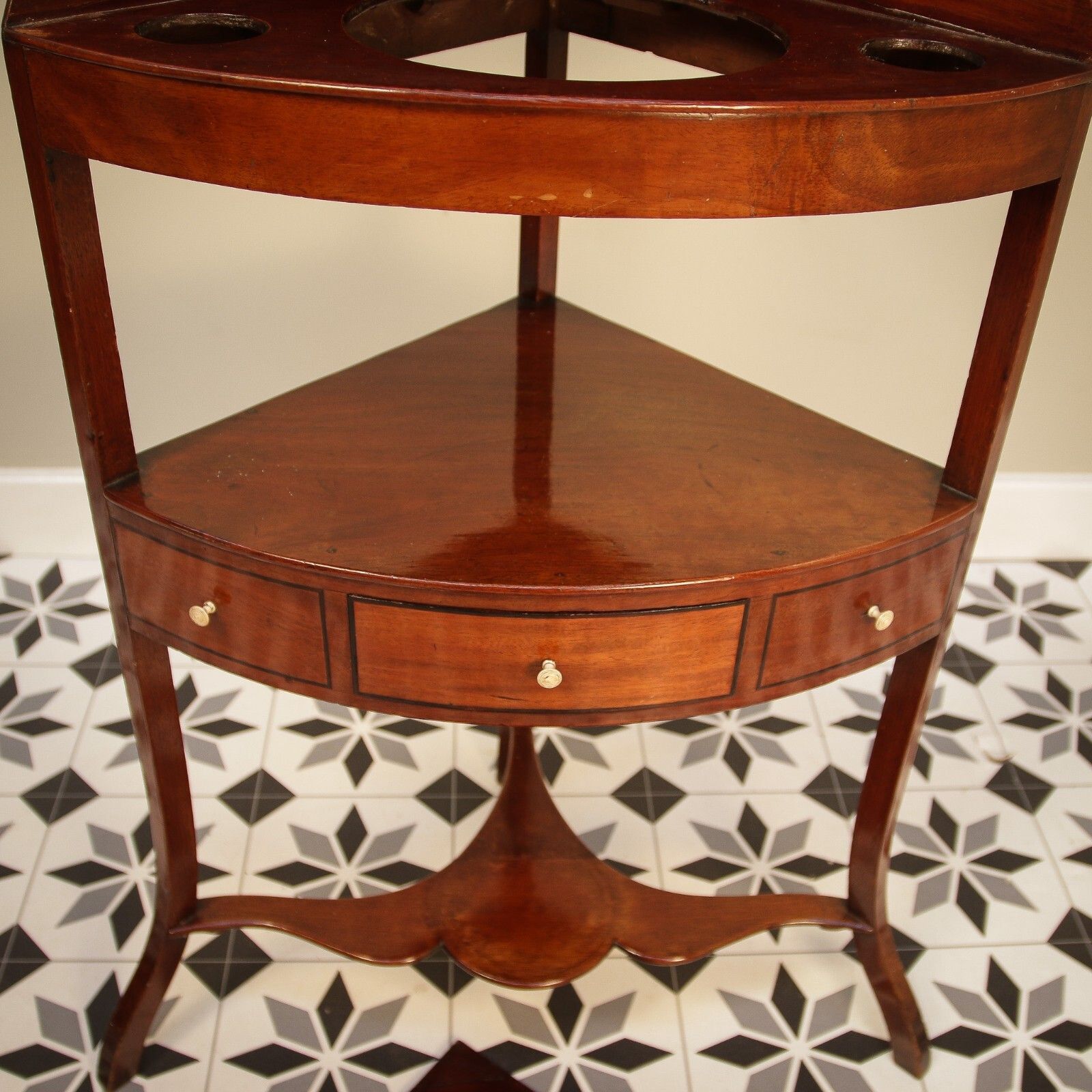 375.0 Antique George The III Mahogany Washstand photo