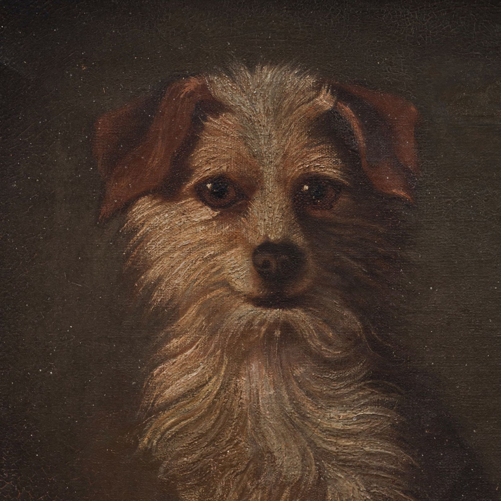 A 19th Century Painting Of A Dog photo for sale