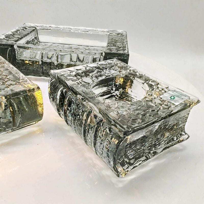 1970s Very Rare Set Of 3 Book Shaped Ashtrays In Murano Glass By Antonio Imperatore. Made In Italy. photo Home Decor