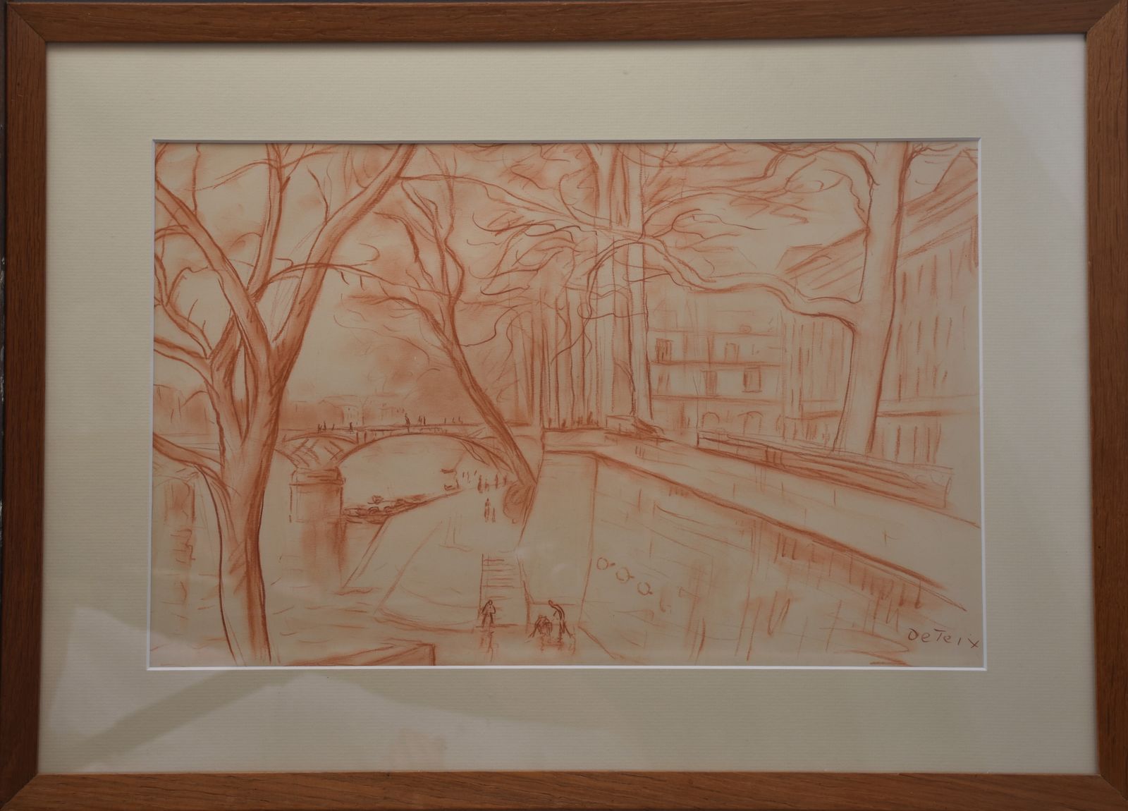 Adolphe Deteix, The Pont Des Arts Seen From The Rive Droite (Circa 1920) photo furniture
