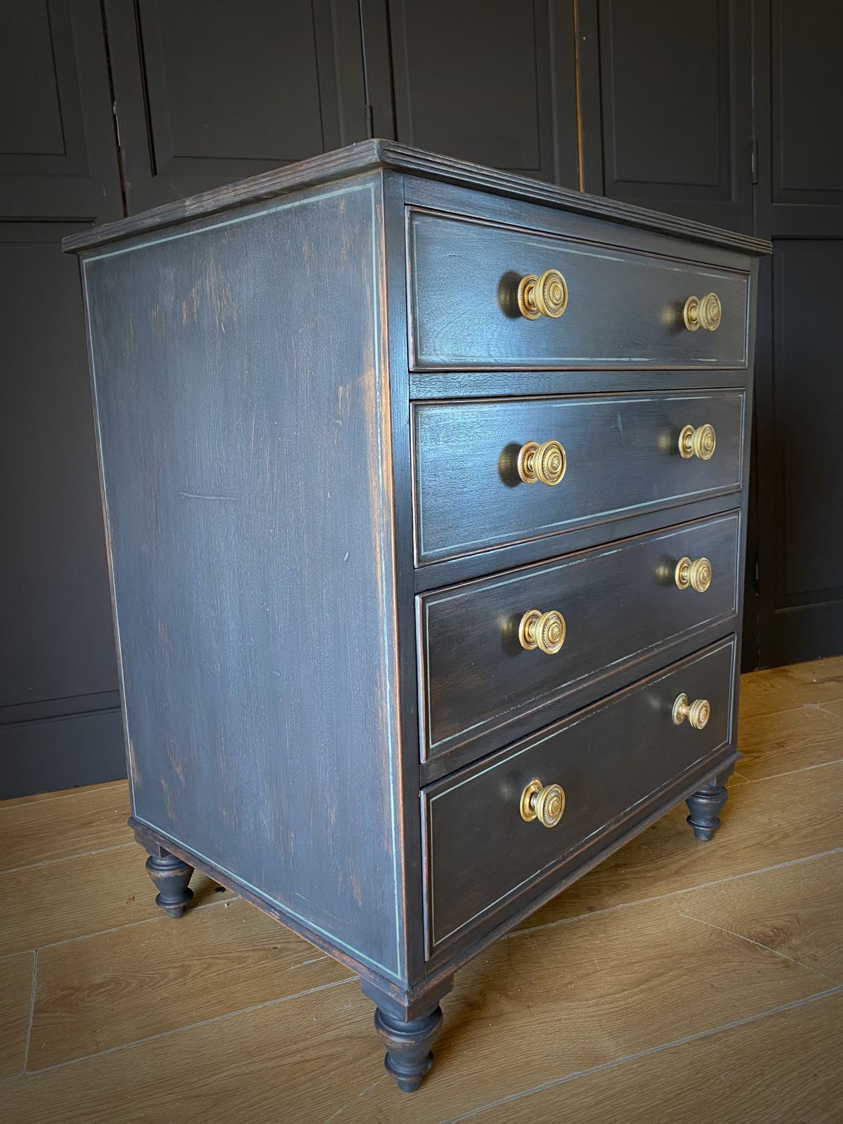 Petite Painted Mahogany Chest Of Drawers photo 595.0