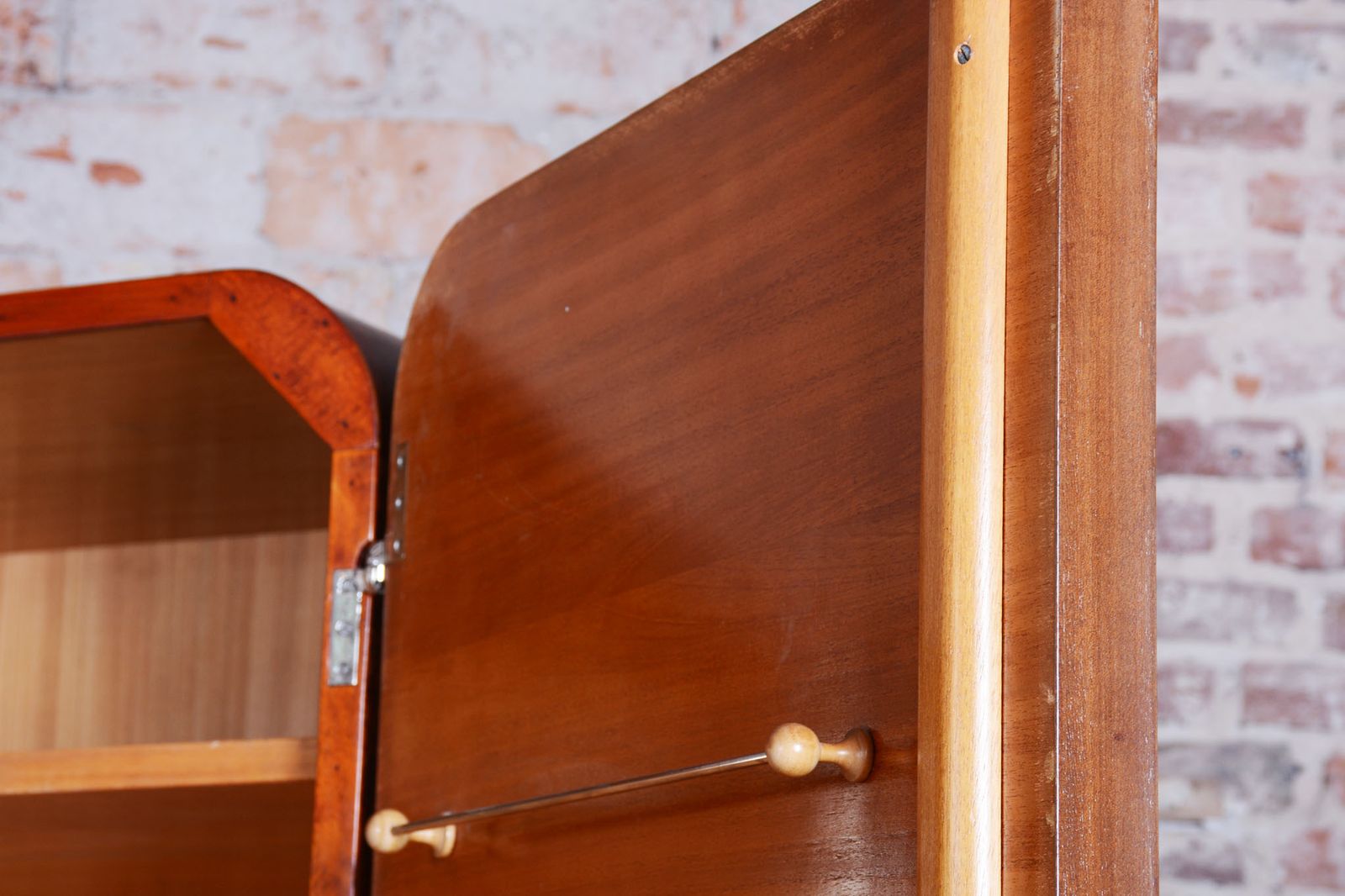 photo furniture Restored Art Deco Wardrobe, By J. Halabala, Up Zavody, Mahogany, Czech, 1920s