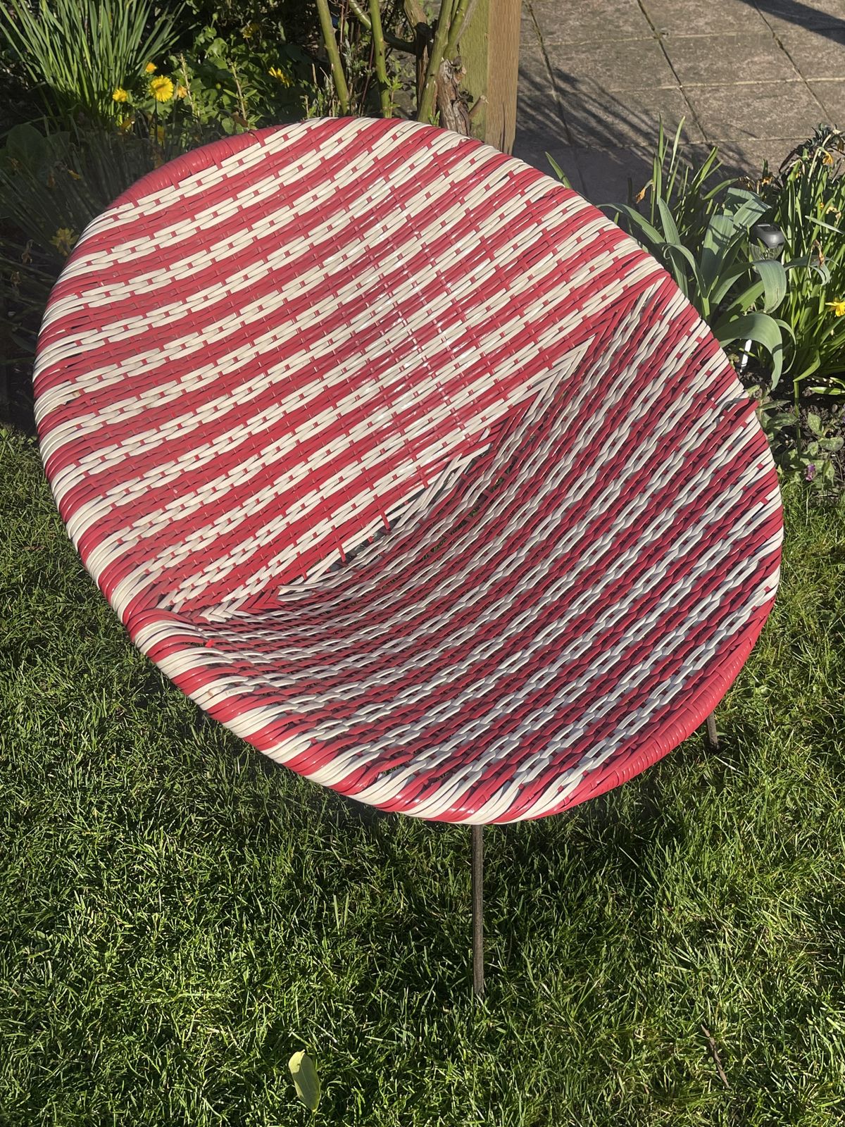 1950’s / 1960’s Red & White Vinyl Chair photo for sale