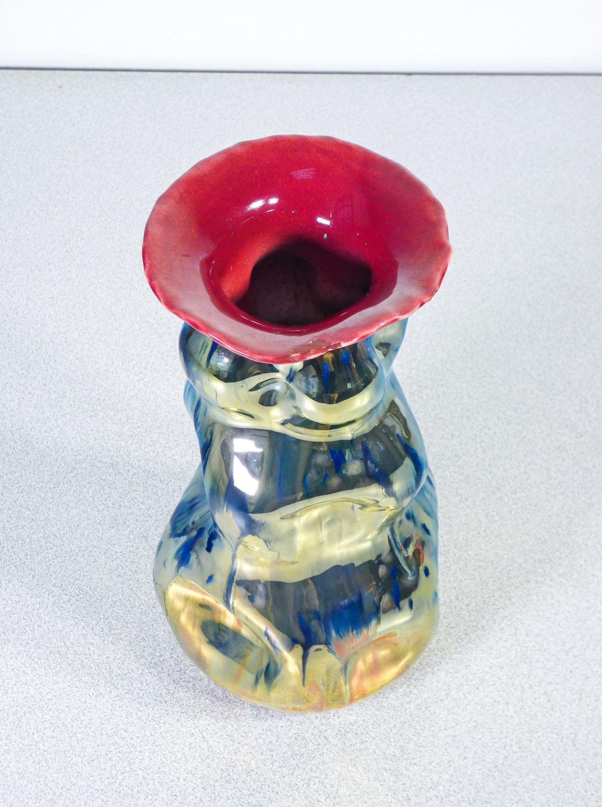 Cermica Vase Signed M.G.A. Decorated With Lustre. Albisola Italy, First 1900 photo 514.0