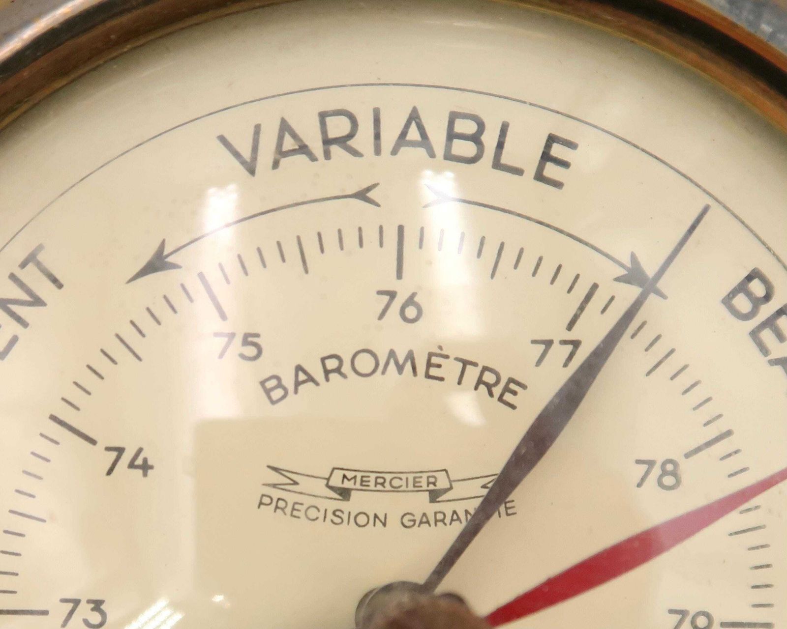 Franse Wandbarometer En Thermometer Van Mercier, Ca. Jaren 1950 / Tuin, Weer, Wind, Mid Century Modern, Modernistisch photo Woonaccessoires