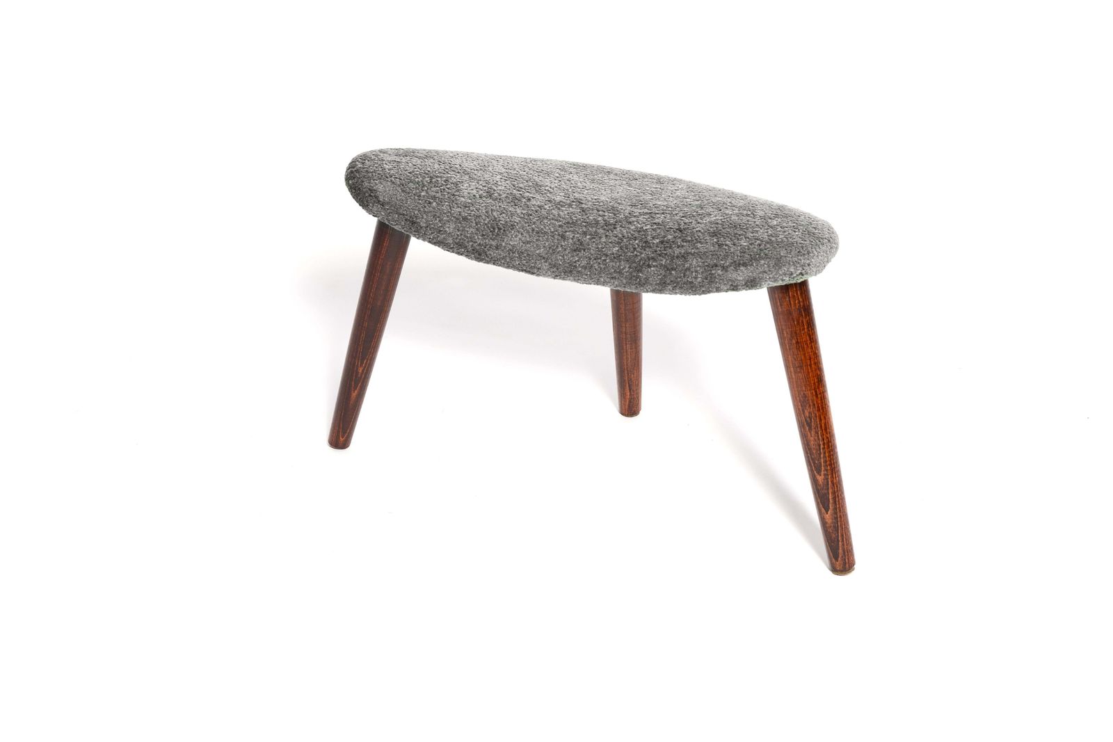 Mini Heart Stool, Gray Velvet, Dark Wood, Europe photo buy