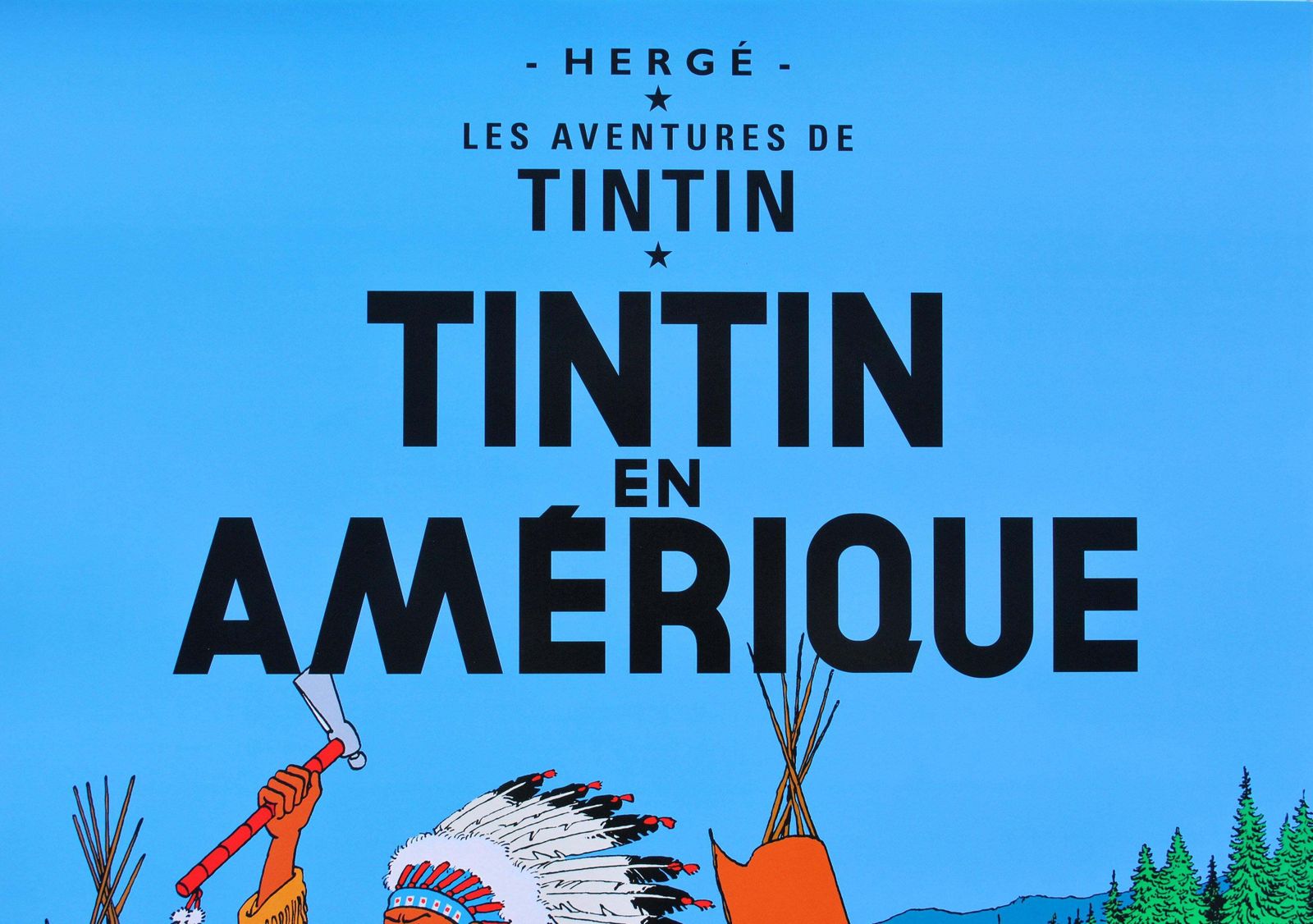 Hergetintin : Tintin In America   Official Print (Tintin Museum)2024 photo for sale