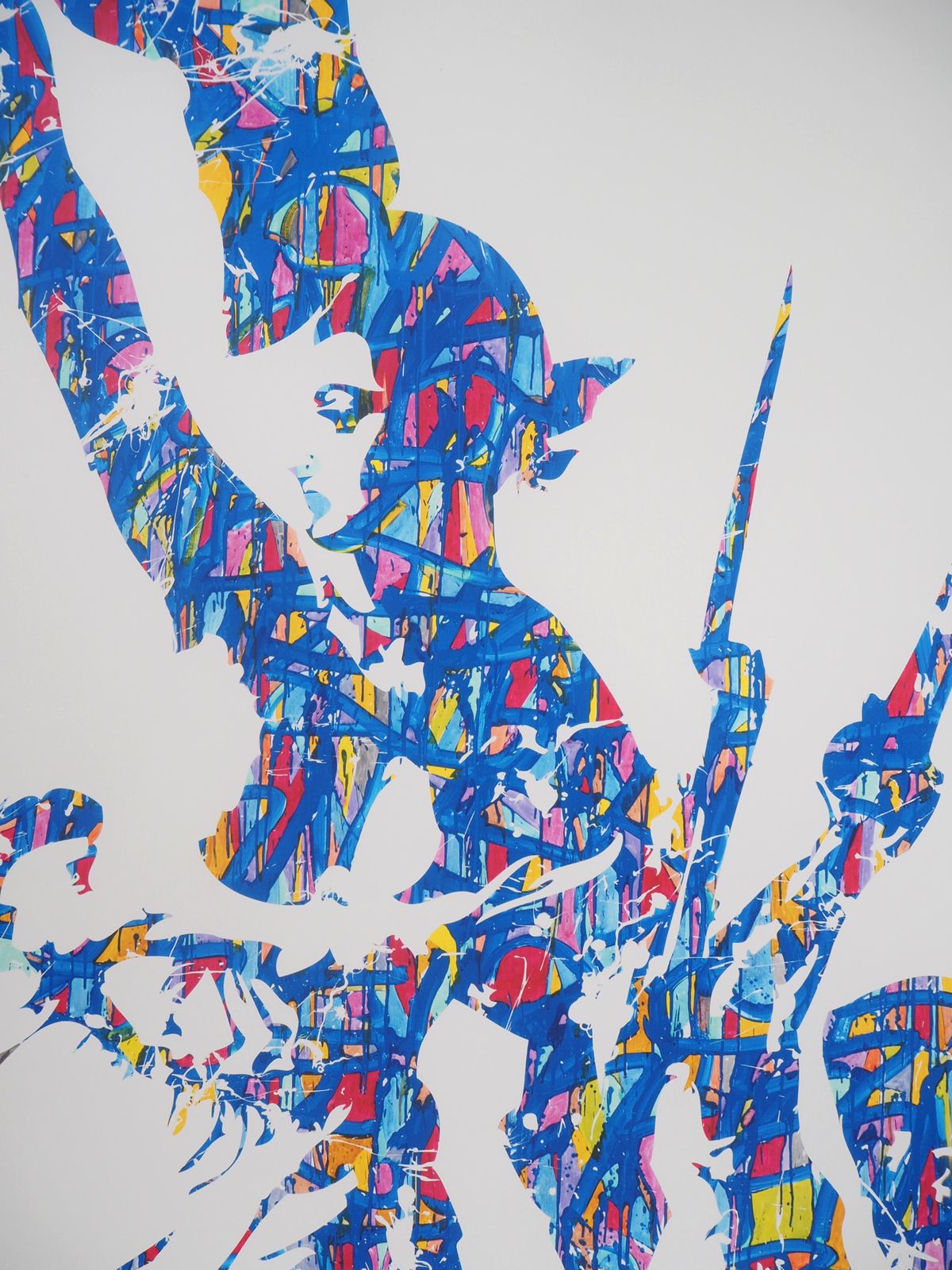 Jononestreet Art : Liberty (After Delacroix)   Original Screen Print On Canvas   Small2015 photo for sale
