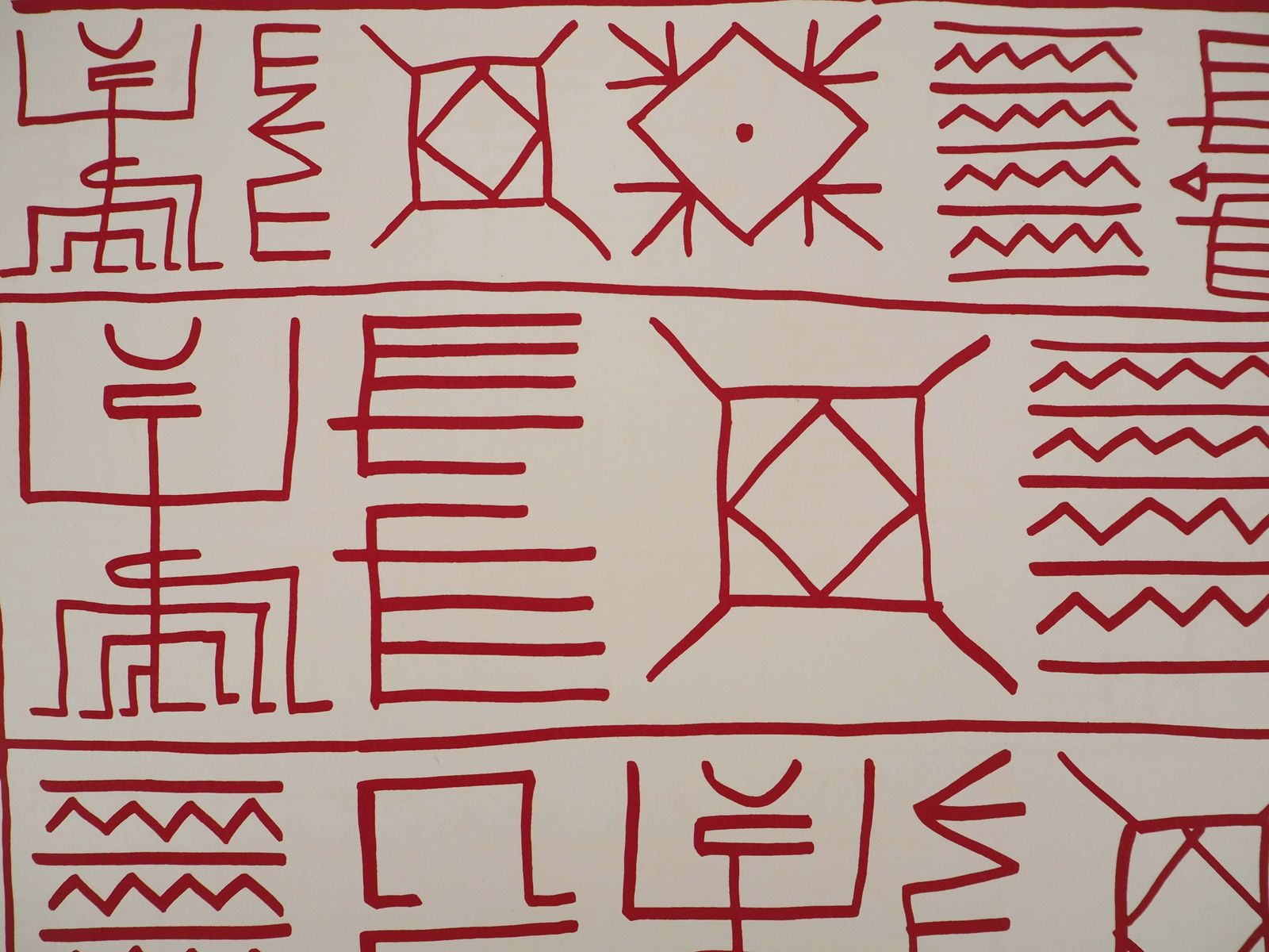 Yona Friedmanarchitect : Pictograms Of Genesis (Red)   Original Screenprint, Handsigned1975 photo 427.0
