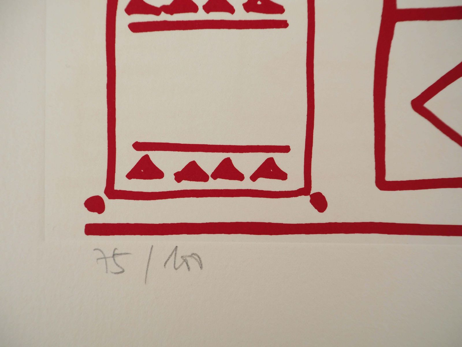Yona Friedmanarchitect : Pictograms Of Genesis (Red)   Original Screenprint, Handsigned1975 photo buy
