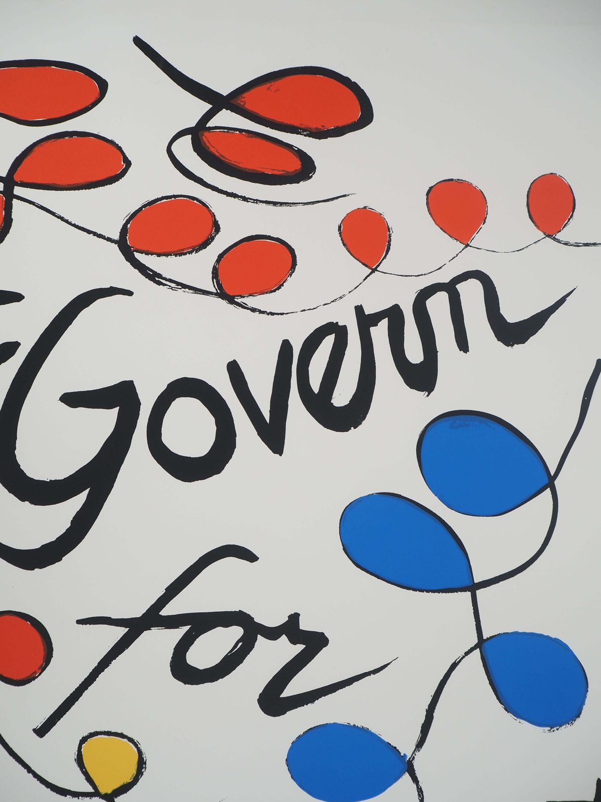 Alexander Calderusa : Mcgovern For Mcgovernment   Original Screen Print Handsigned1972 photo vinterior