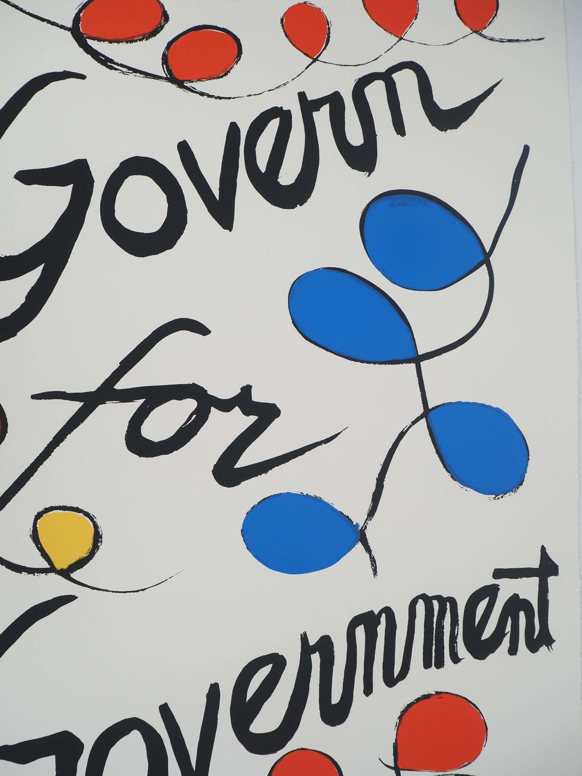 Alexander Calderusa : Mcgovern For Mcgovernment   Original Screen Print Handsigned1972 photo vintage