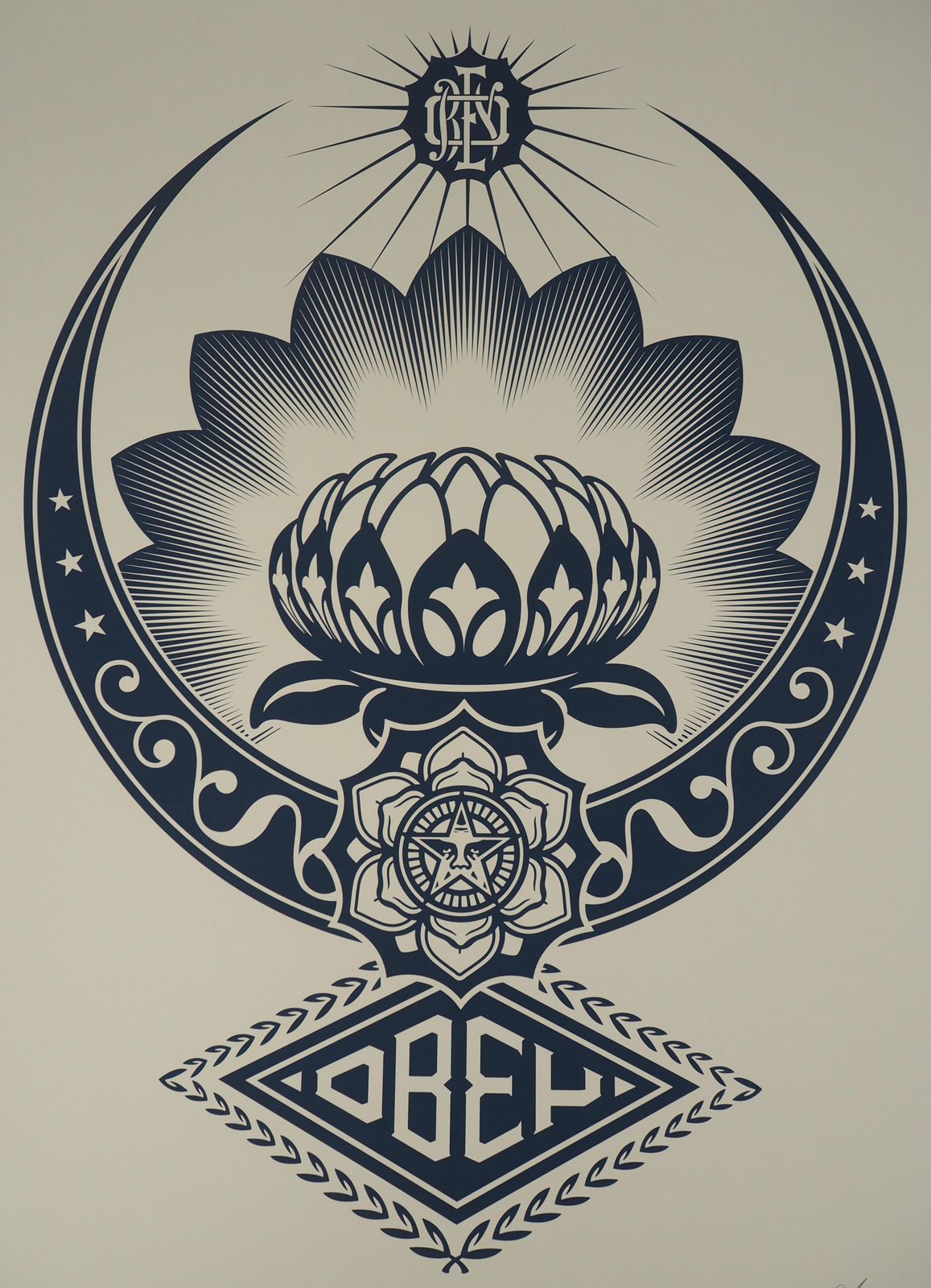 Shepard Faireyharmony : The Lotus Flower   Tall Original Screenprint Signed & Numbered /89 photo 2133.0