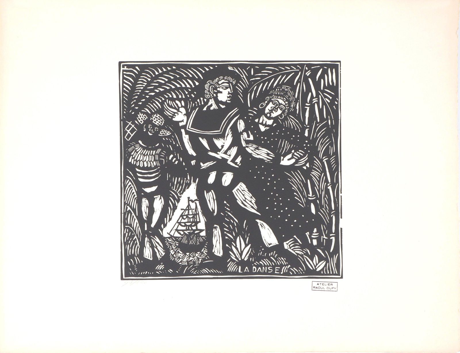 Raoul Dufythe Dance   Original Woodcut   Signed1910 photo for sale