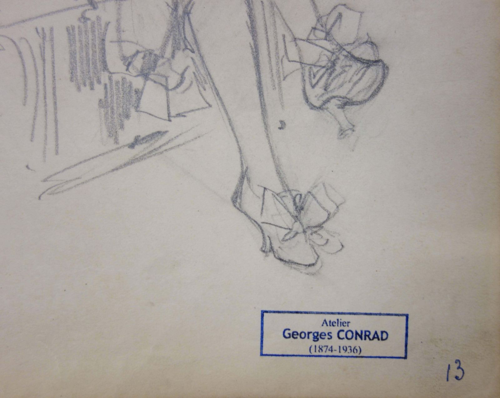 Georges Conradsecretary In The Subway   Pencil Drawing   Circa 1913 photo furniture