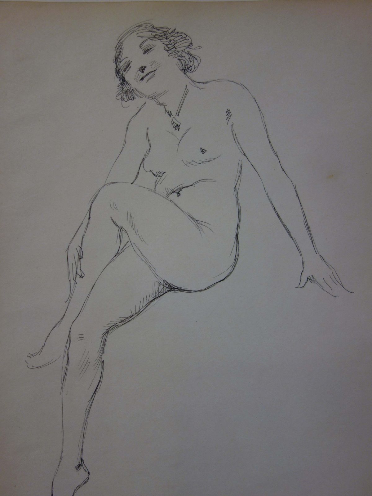 Georges Conradmorning Moments   Pencil Drawing   Circa 1914 photo for sale