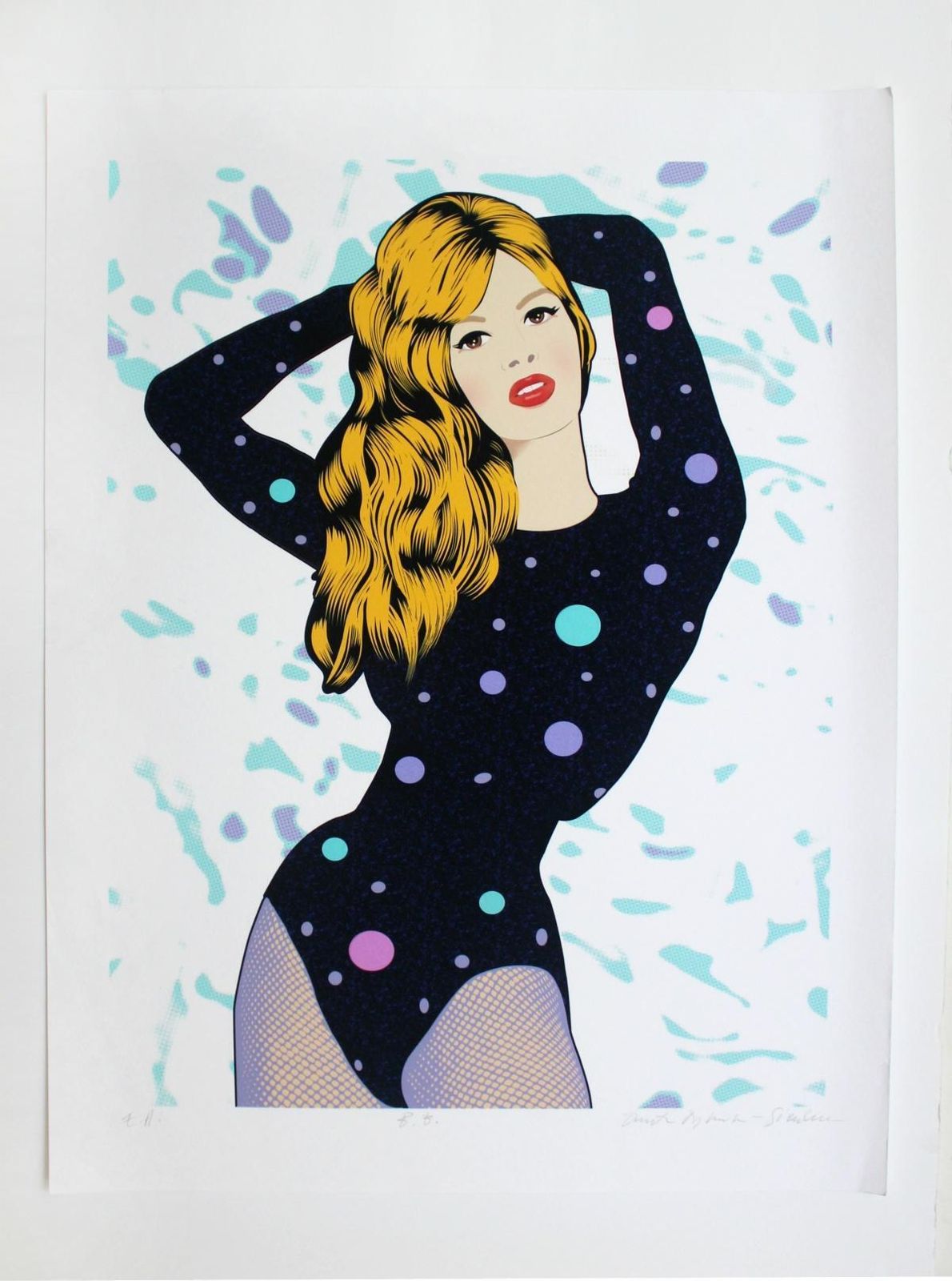 Danuta Dąbrowska Siemaszkiewiczb.B   Xxi Century, Contemporary Figurative Print, Women, Fashion, Colourful2012 photo for sale