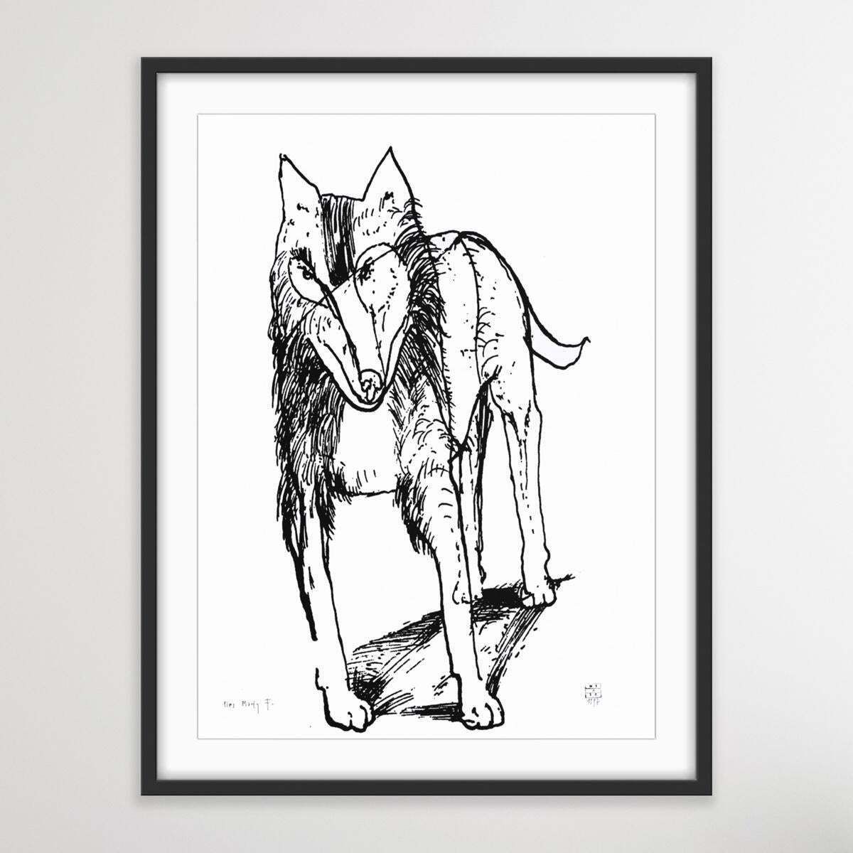 Zdzislaw Wiatrmarta F's Dog   Contemporary Print, Figurative, Black & White, Polish Artist1997 photo 768.0