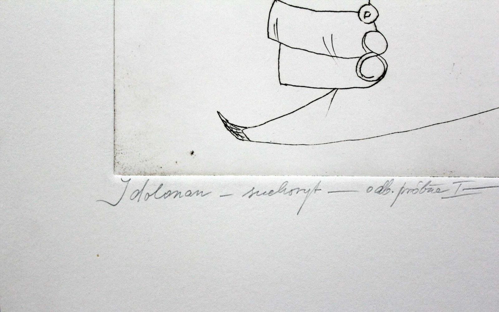 Leszek Rózgaidol    Figurative Drypoint Print, Surrealist, Black & White, Minimalism2004 photo furniture