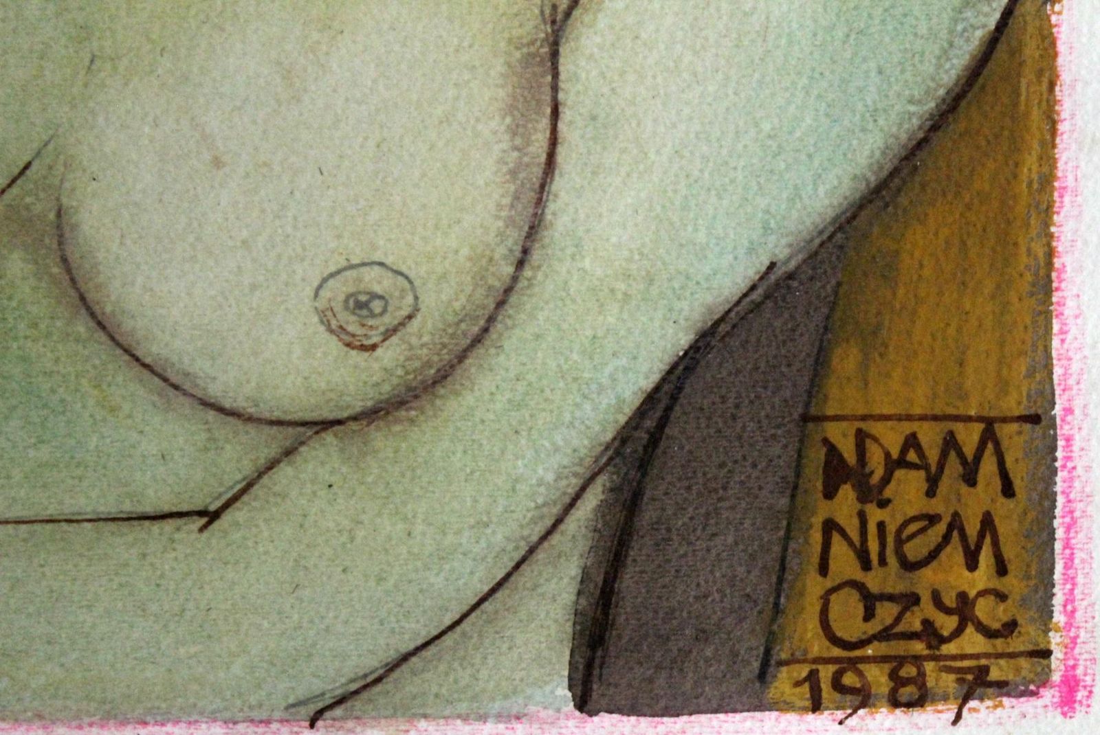 Adam Niemczyc 1logic Is The Man's Weakest Defence   XX Century, Colourful Figurative Painting1987 photo furniture