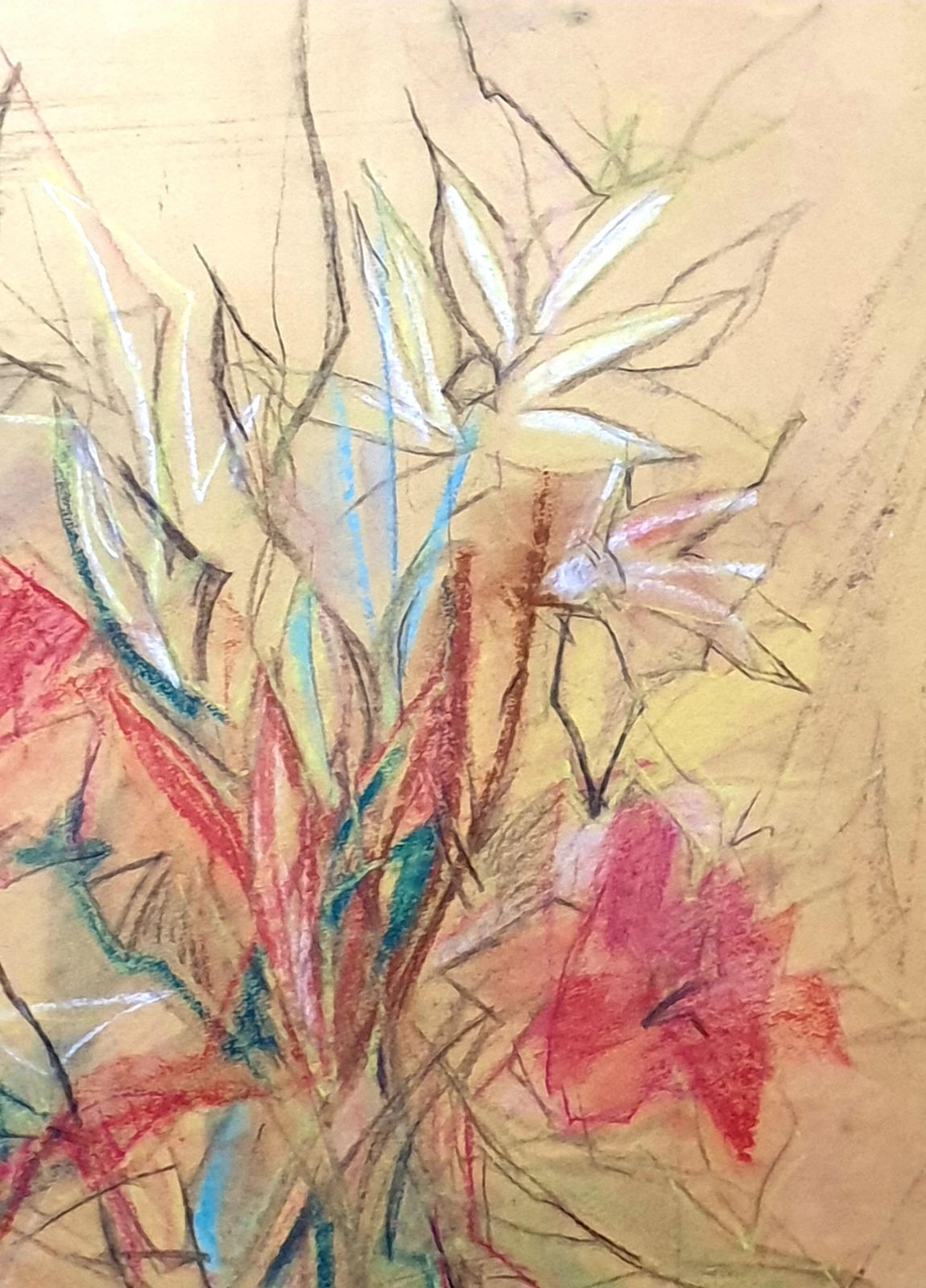 Andrée Ruy Petroff Expressionist Mid Century Still Life Of Flowers In A Vase. photo Art