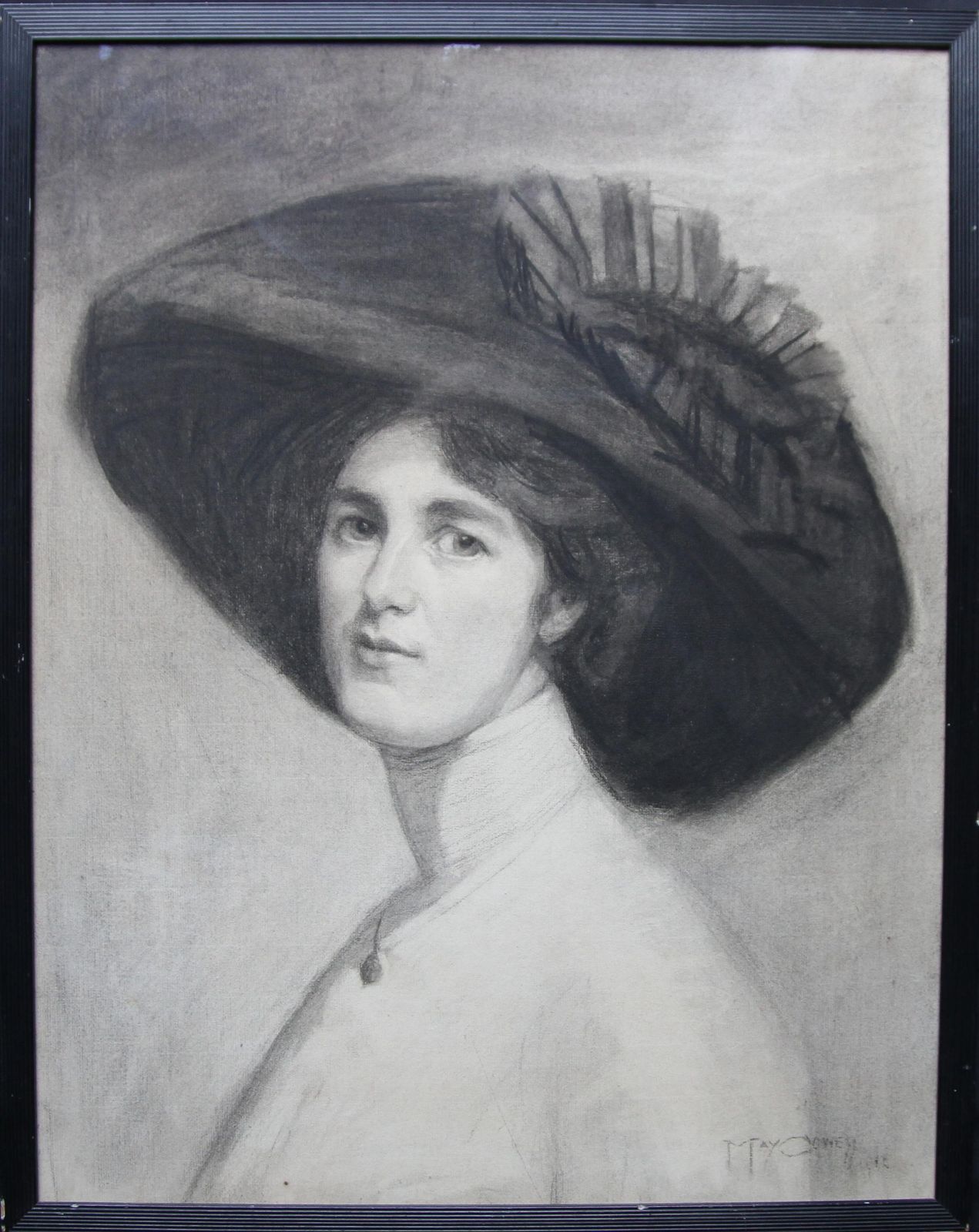 Maria Cowell Nee Sayerportrait Of Decima Moore   Actress & Suffragette Edwardian Drawing Female Artistcirca 1907