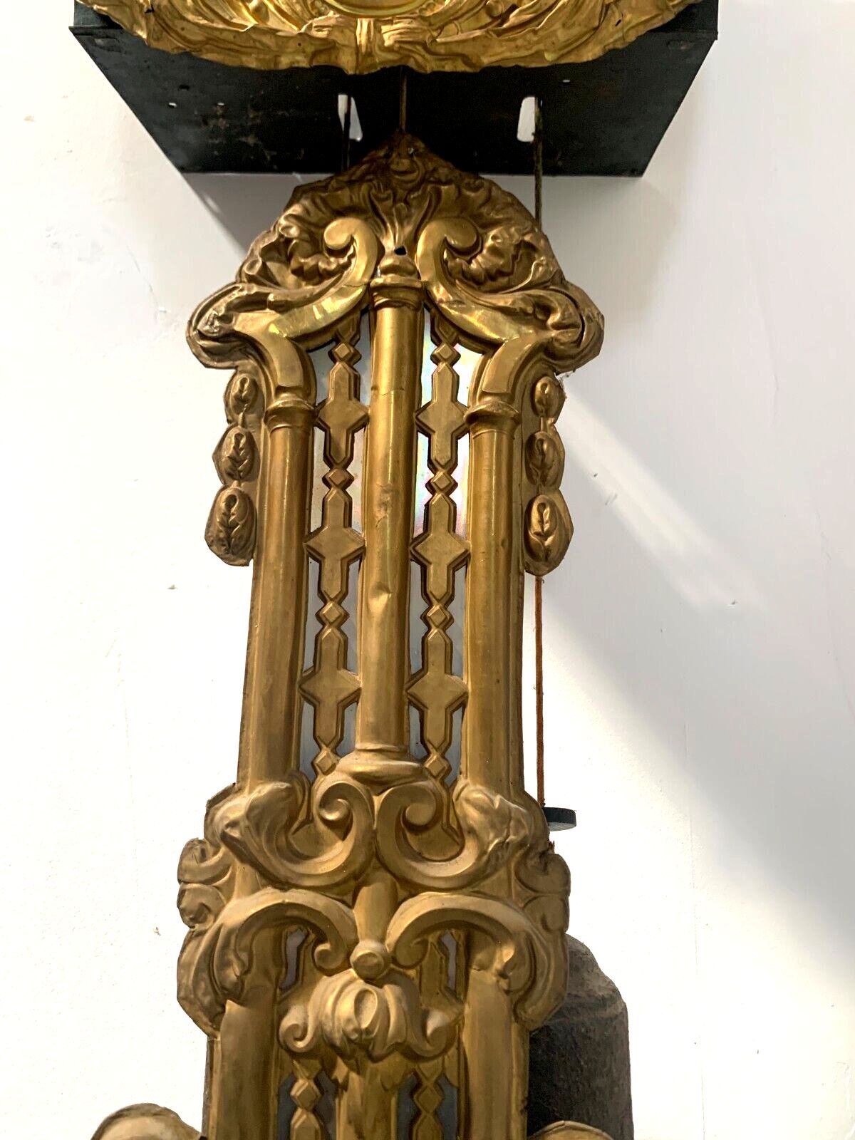 Louis XV Style Stamped Brass Parquet Clock Movement 20th Century photo 300.38