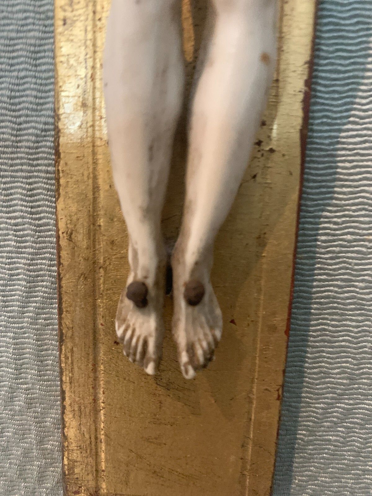 Crucifix On A Wooden Frame And Gilded Stucco Object Of Worship 19th Century photo Home Decor
