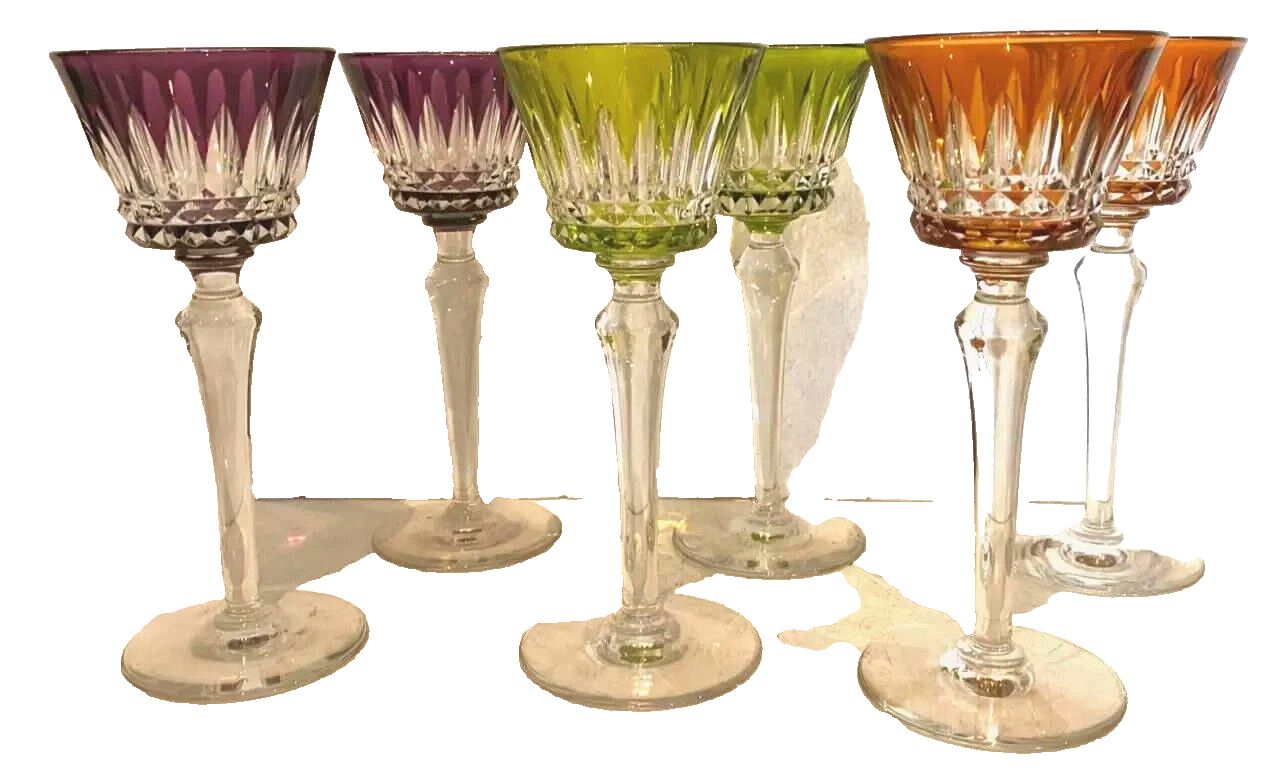 Suite Of Six Cut Crystal Glasses From The House Of Baccarat XX Century