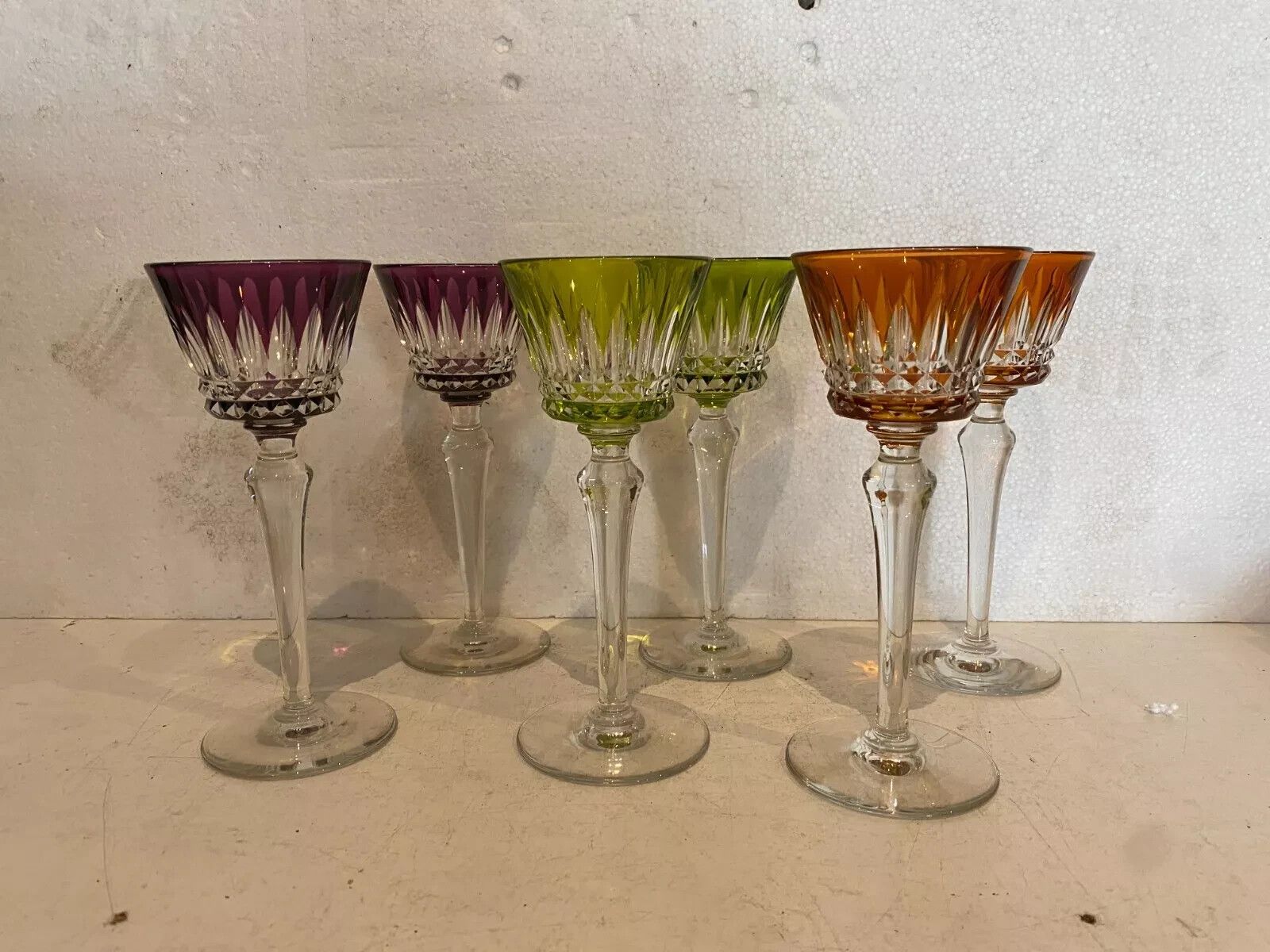 Suite Of Six Cut Crystal Glasses From The House Of Baccarat XX Century photo furniture