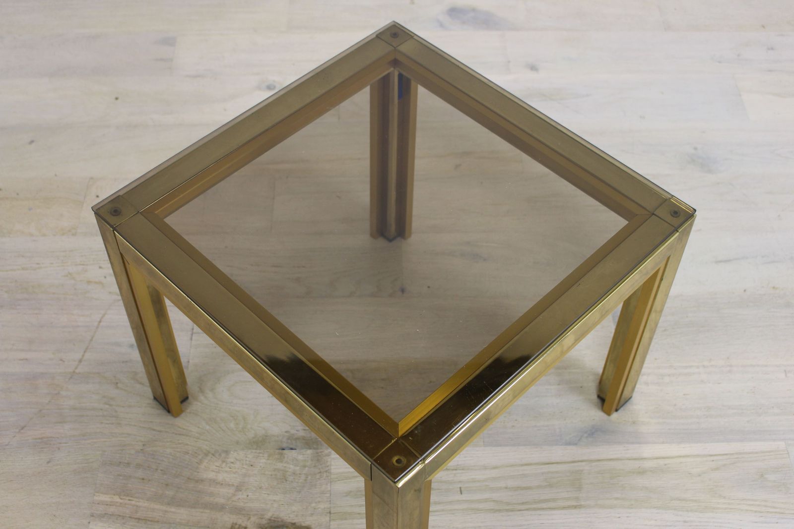 1970’s Brass And Glass Lamp Table photo buy