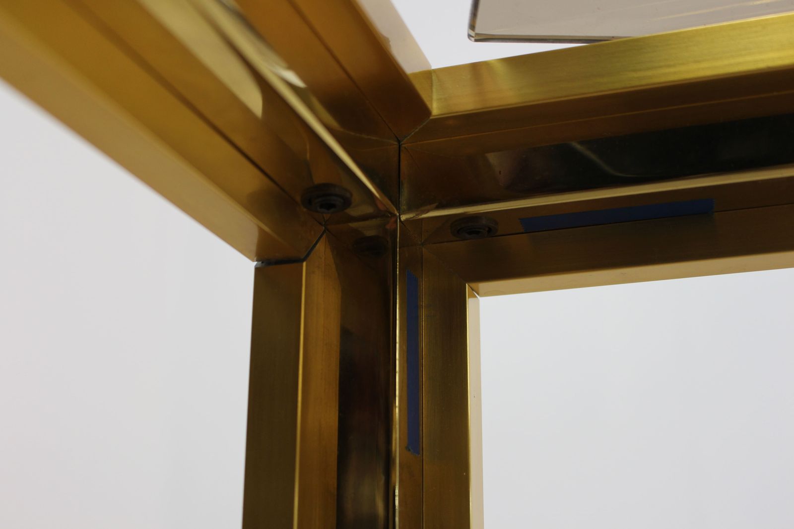 photo for sale 1970’s Brass And Glass Lamp Table